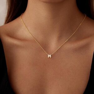 Gold Initial 'M' Necklace - Women Jewelry